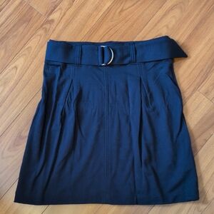 Ibex Blue Belted Pencil Skirt